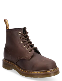 101 Dark Brown Crazy Horse - Flade ankelstøvler