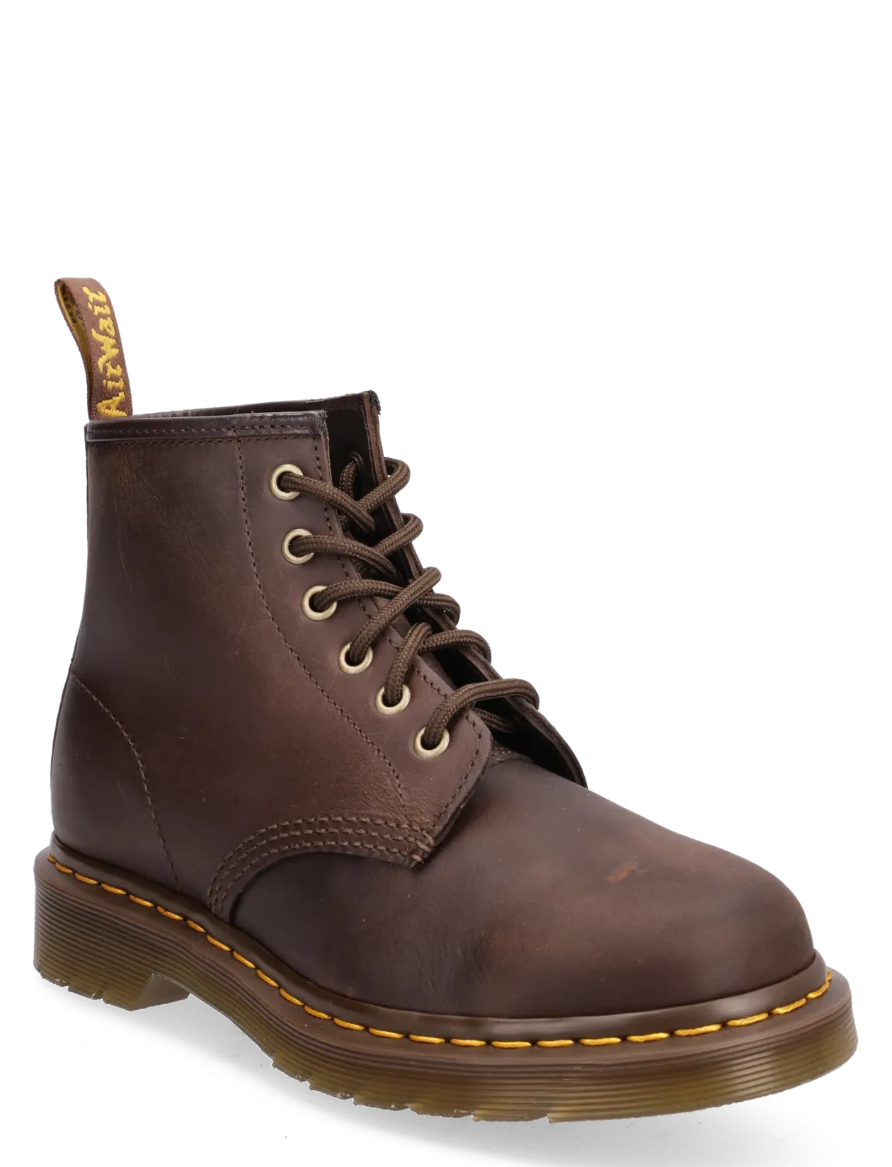 101 Dark Brown Crazy Horse - Flade ankelstøvler