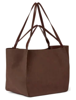 Day Imitation Suede Bag - Tote Bags