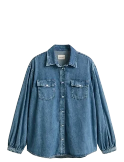 DENIM VOLUME SLEEVE SHIRT - Denimskjorter