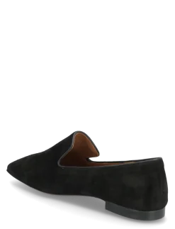 Dervio Black Camoscio - Loafers med hæl