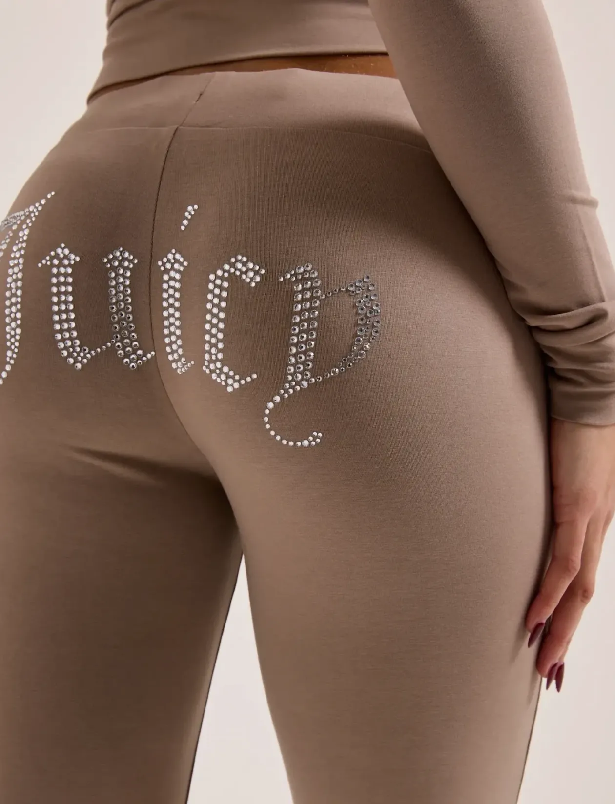 DIAMANTE JERSEY LOW RISE PANT - Sweatpants