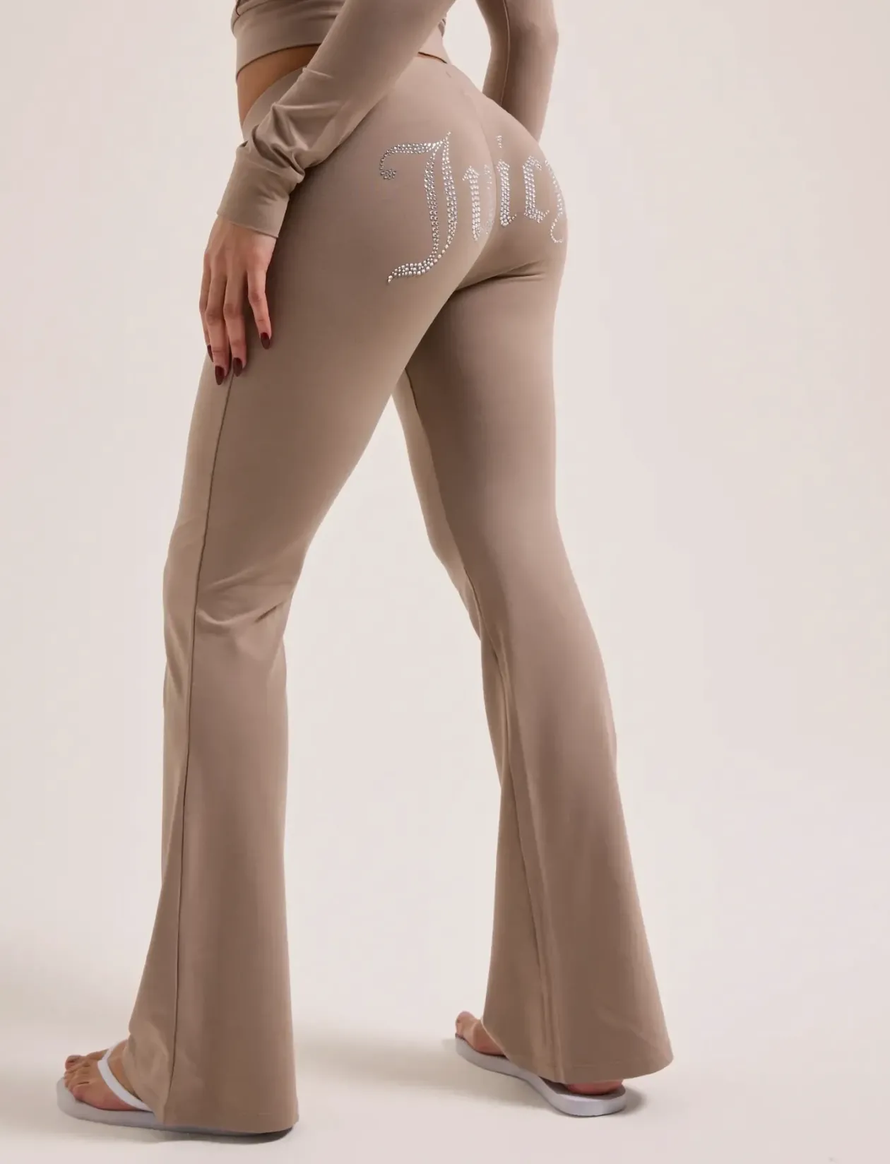 DIAMANTE JERSEY LOW RISE PANT - Sweatpants