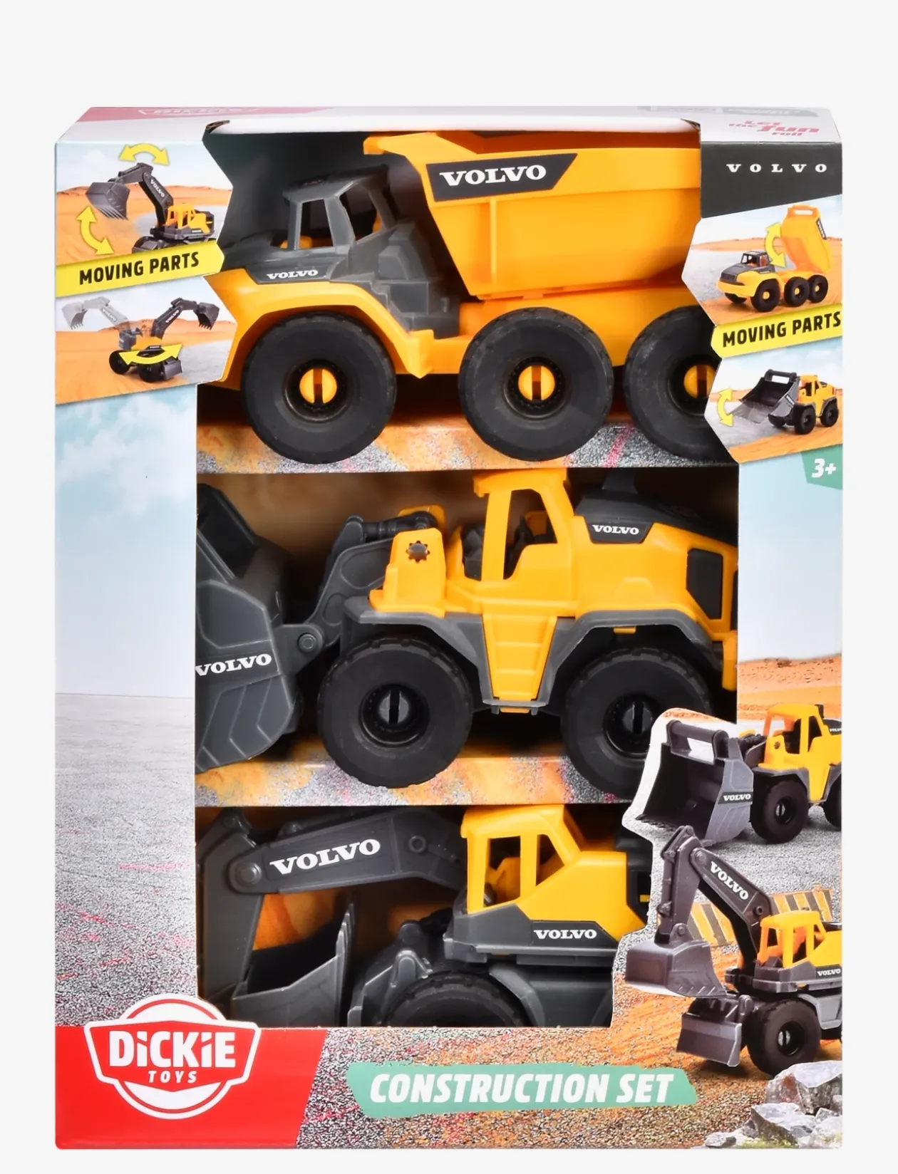 Dickie Toys Volvo Construction Set - Byggekøretøjer