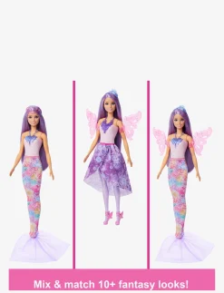 Doll Fantasy Fashion Pack with Accessories Including Mermaid Tail, Fairy Wings, & Necklaces - Dukker