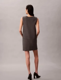 Doubleface V Neck Mini Shift Dre - Korte kjoler