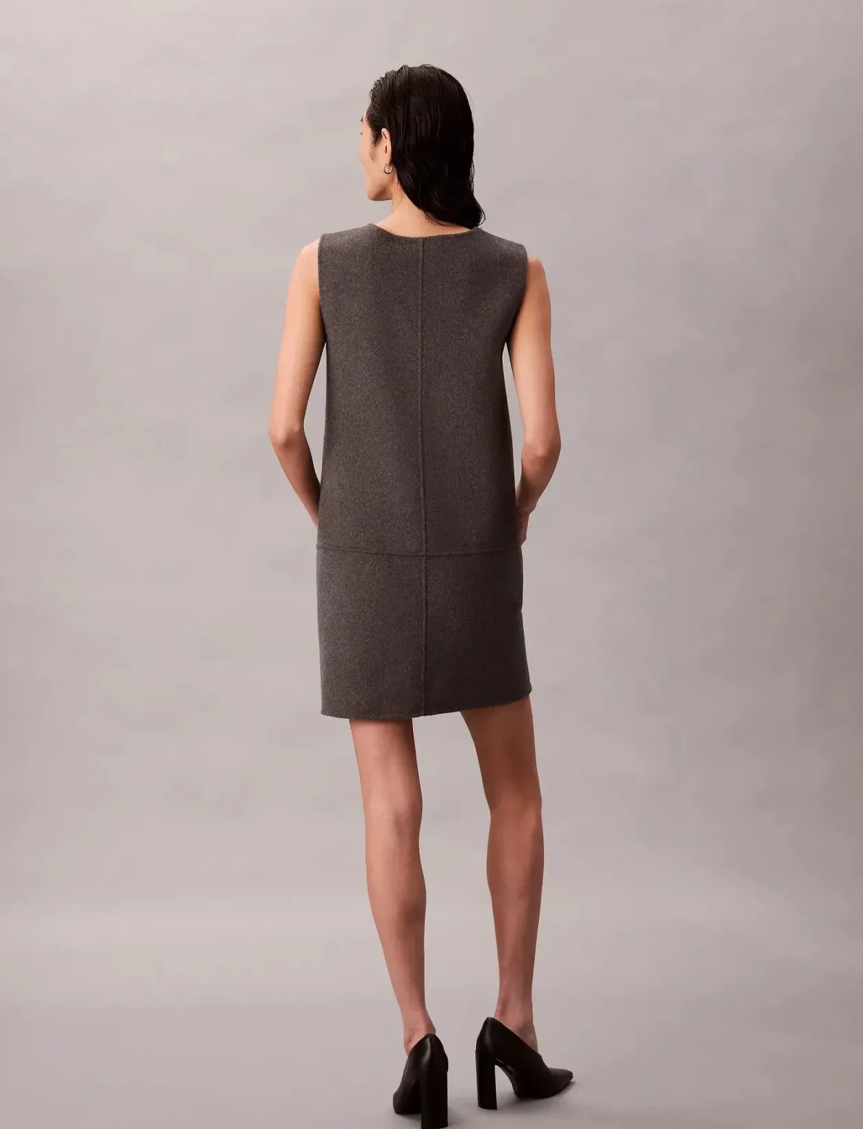 Doubleface V Neck Mini Shift Dre - Korte kjoler