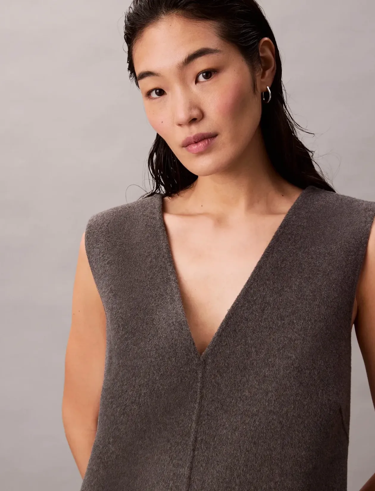 Doubleface V Neck Mini Shift Dre - Korte kjoler