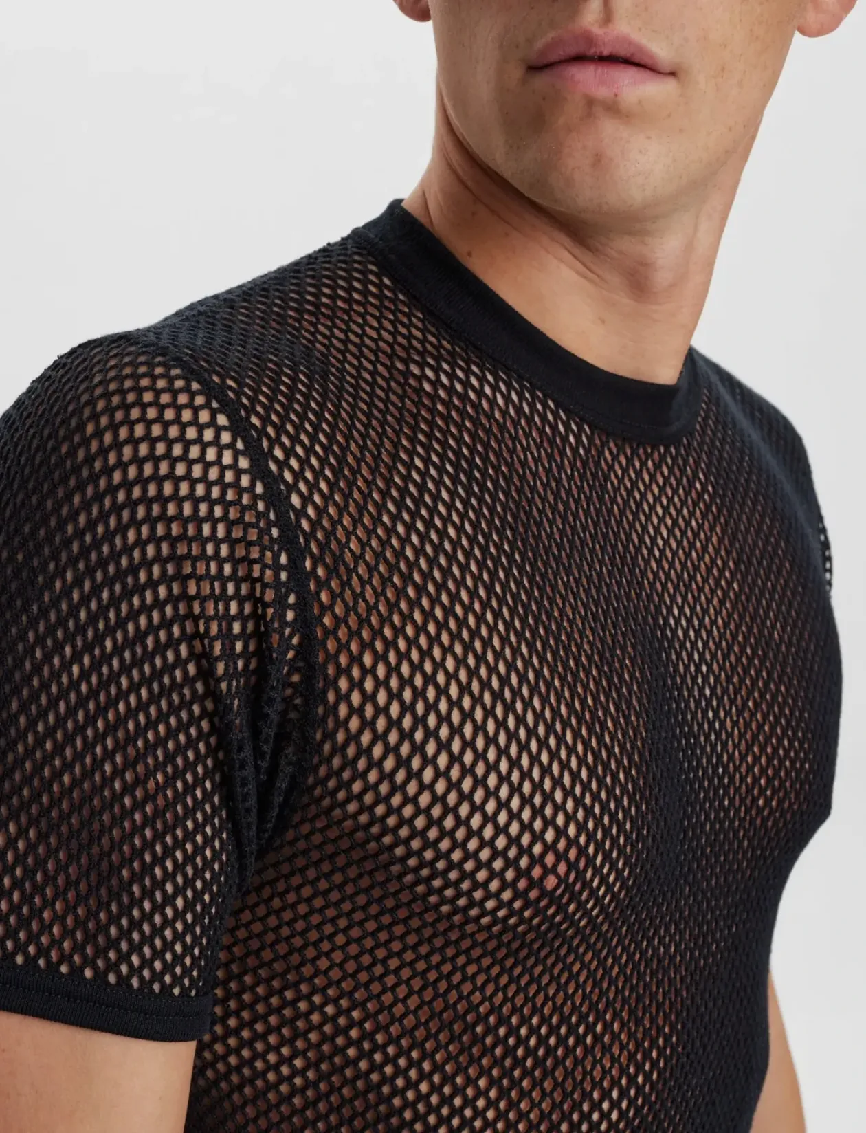DOVRE wool mesh t-shirt - Nattrøjer
