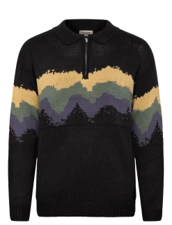 DP Knitted Printed Half Zip - Strik