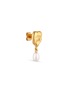 Drippy Earstud with Pearl Pendant - Vedhæng øreringe