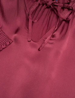 D1. STAND COLLAR POP OVER BLOUSE - Langærmede bluser