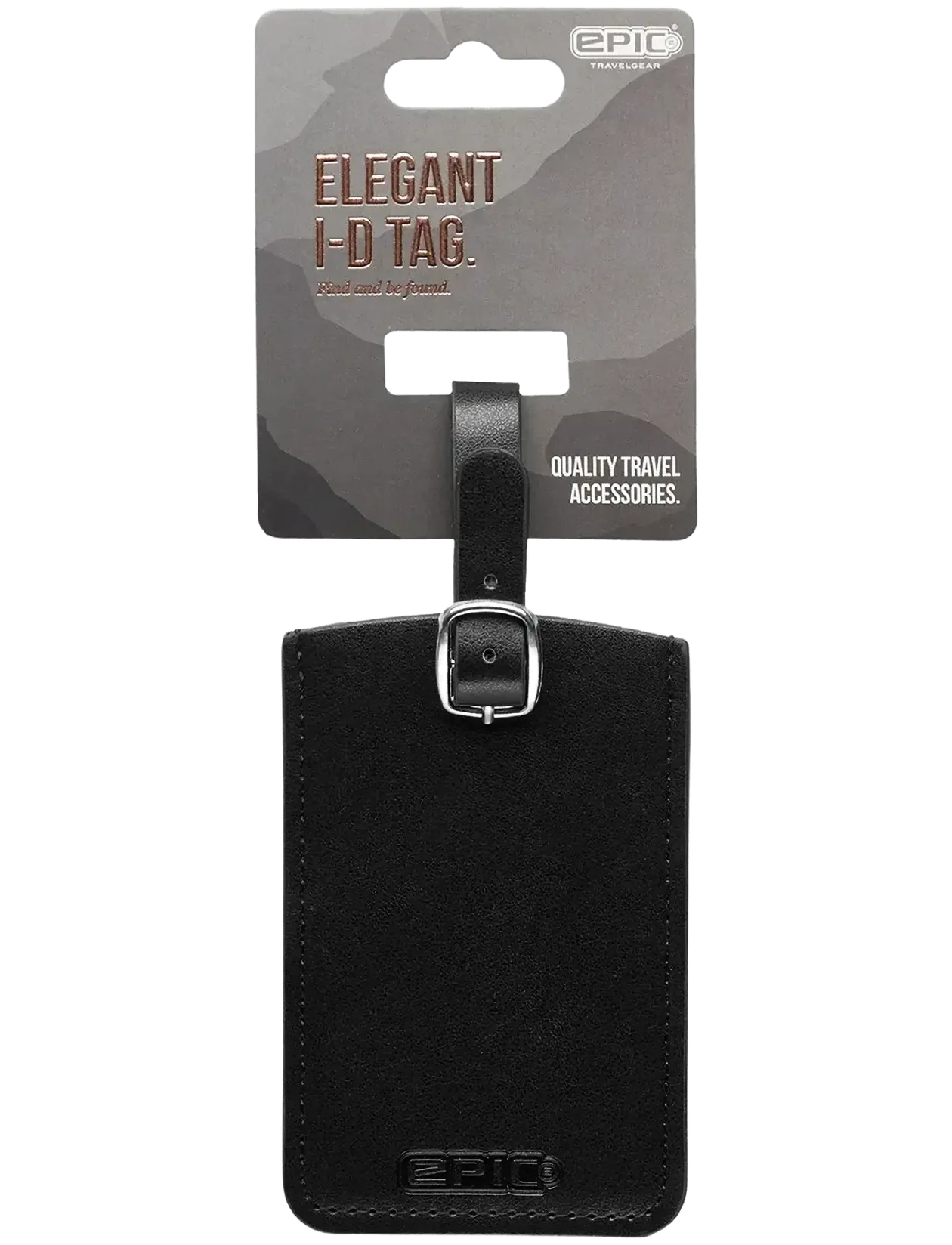 Elegant I.D. Tag Black - Rejse tilbehør