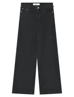Elijah - Black Washed Denim - Brede jeans