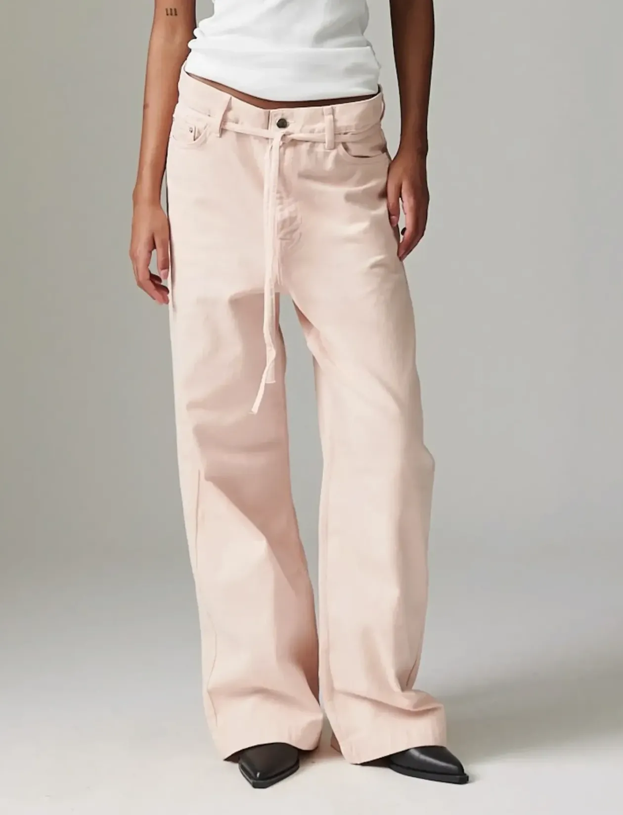 Elijah - Dusty Rose Denim - Brede jeans