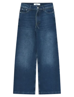 Elijah - Medium Blue Denim - Brede jeans