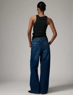 Elijah - Medium Blue Denim - Brede jeans