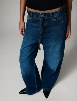 Elijah - Medium Blue Denim - Brede jeans