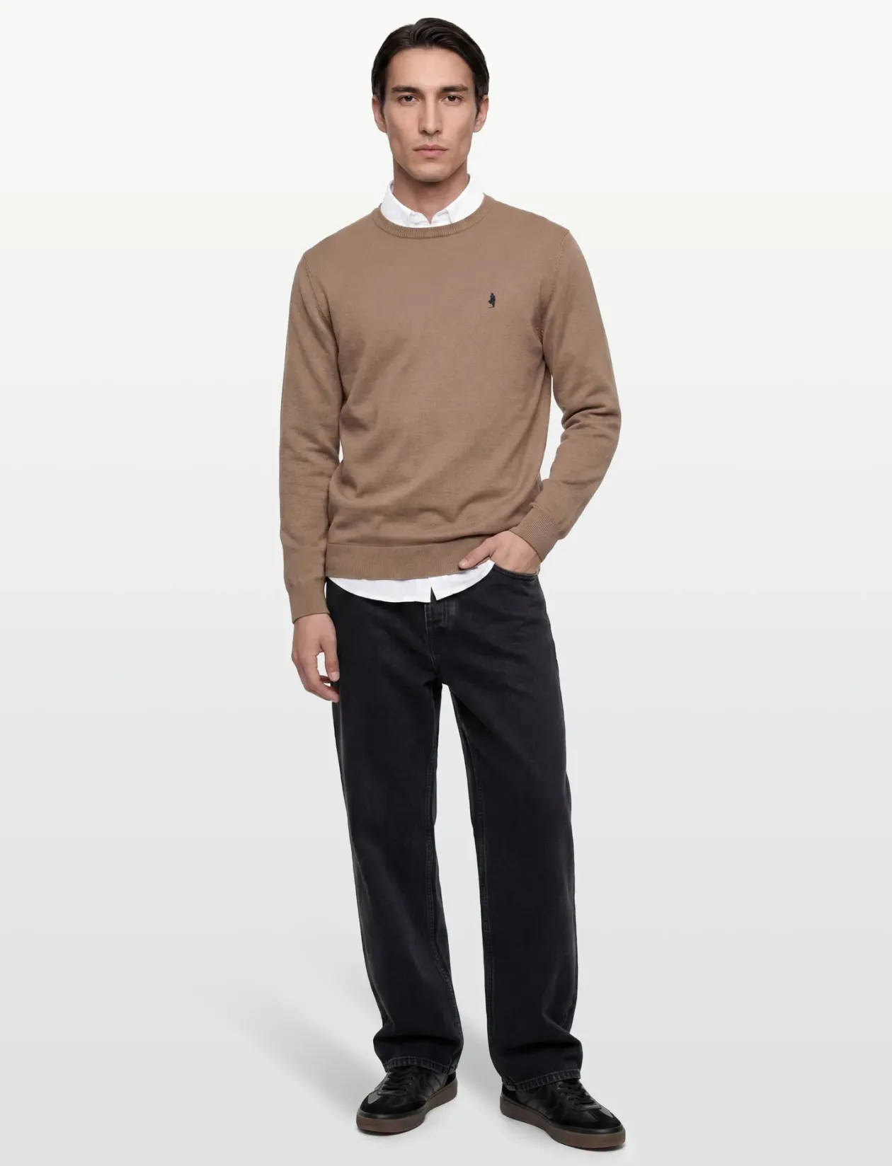 ELLISON REG CW COT MCS M KNIT - Rund hals