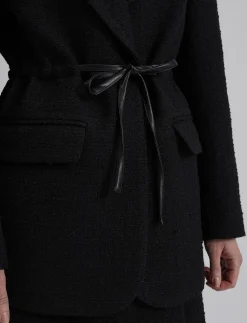 Elodie drawstring boucle blazer - Boucles