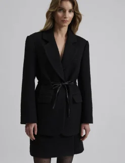 Elodie drawstring boucle blazer - Boucles