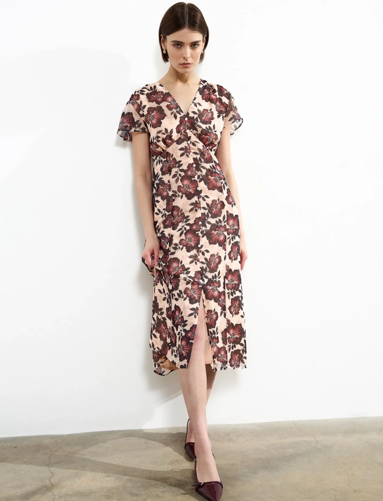 ELYSE S/S TEA DRESS - Midi kjoler