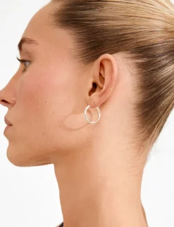 EMBER hoop earrings silver-plated - Creoler