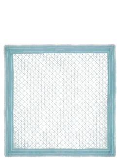 EMBLEM AOP JACQUARD SQUARE SCARF - Tynde tørklæder