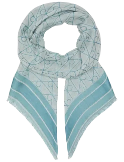 EMBLEM AOP JACQUARD SQUARE SCARF - Tynde tørklæder