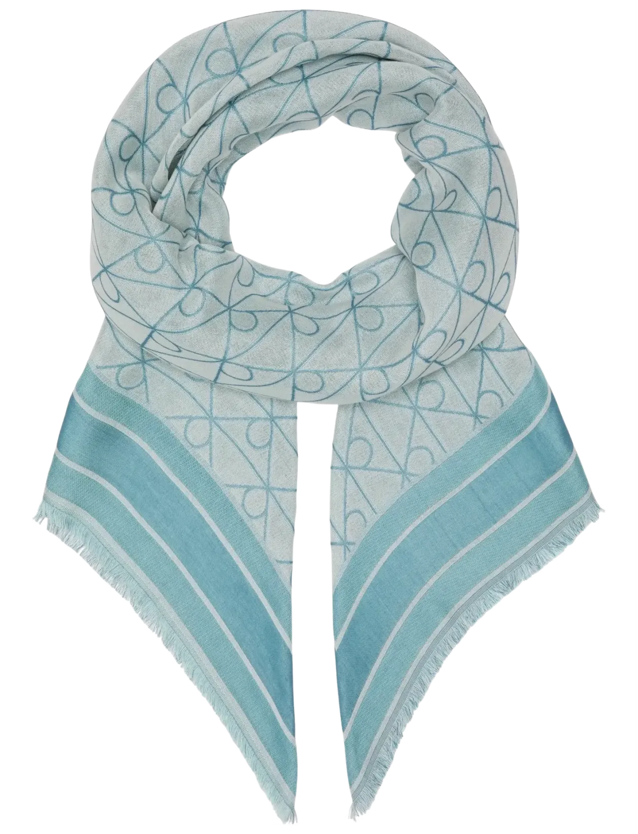 EMBLEM AOP JACQUARD SQUARE SCARF - Tynde tørklæder