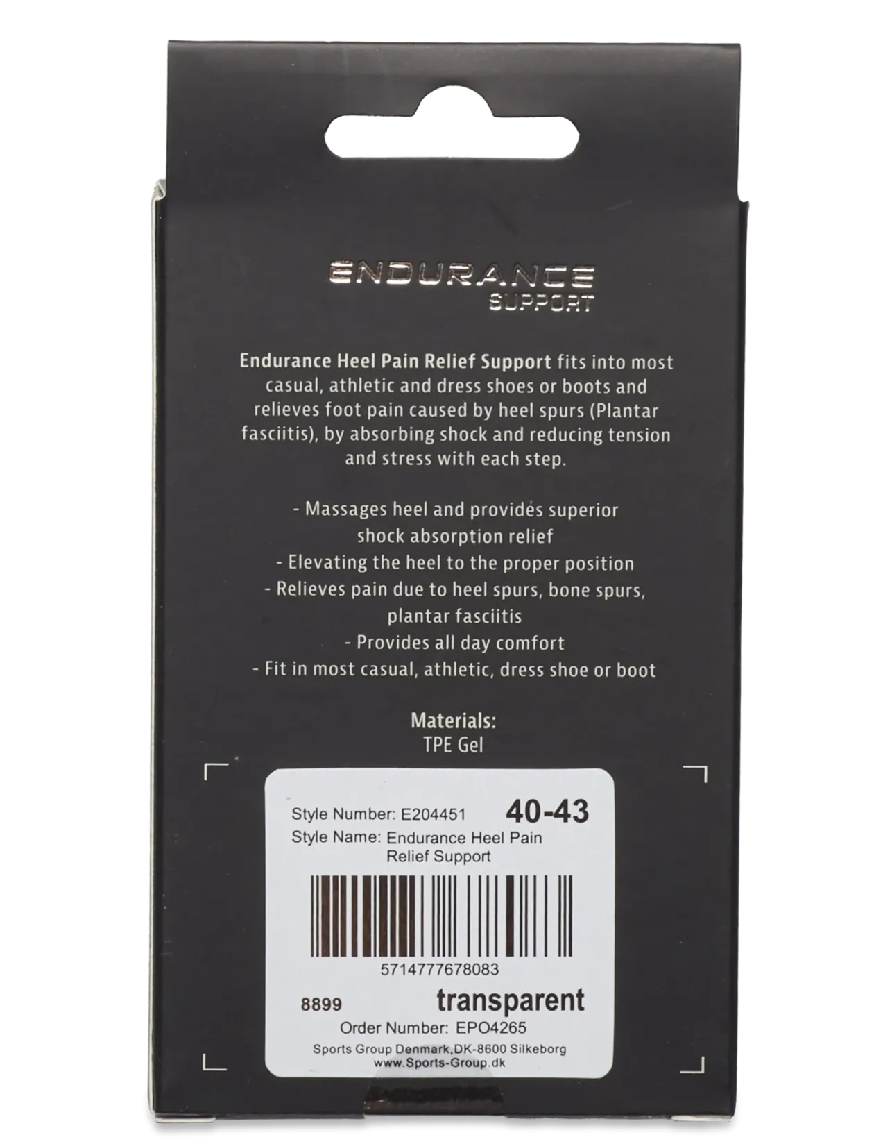 Endurance Heel Pain Relief Support - Såler