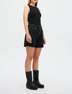EVA SHORT CONTEMPT BLACK - Denim shorts