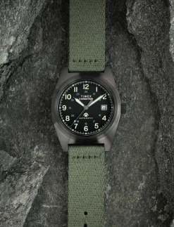 Expedition Field Post Automatic 39mm Black Case Dk Green Dial Black Leather - Analogt ur