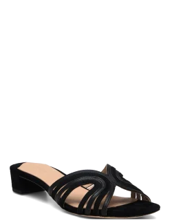 Fay Suede & Leather Multistrap Sandal - Mules med hæle