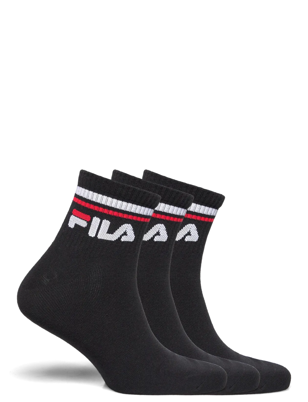 Fila 3pk Quarter Stripe Socks - Strømper