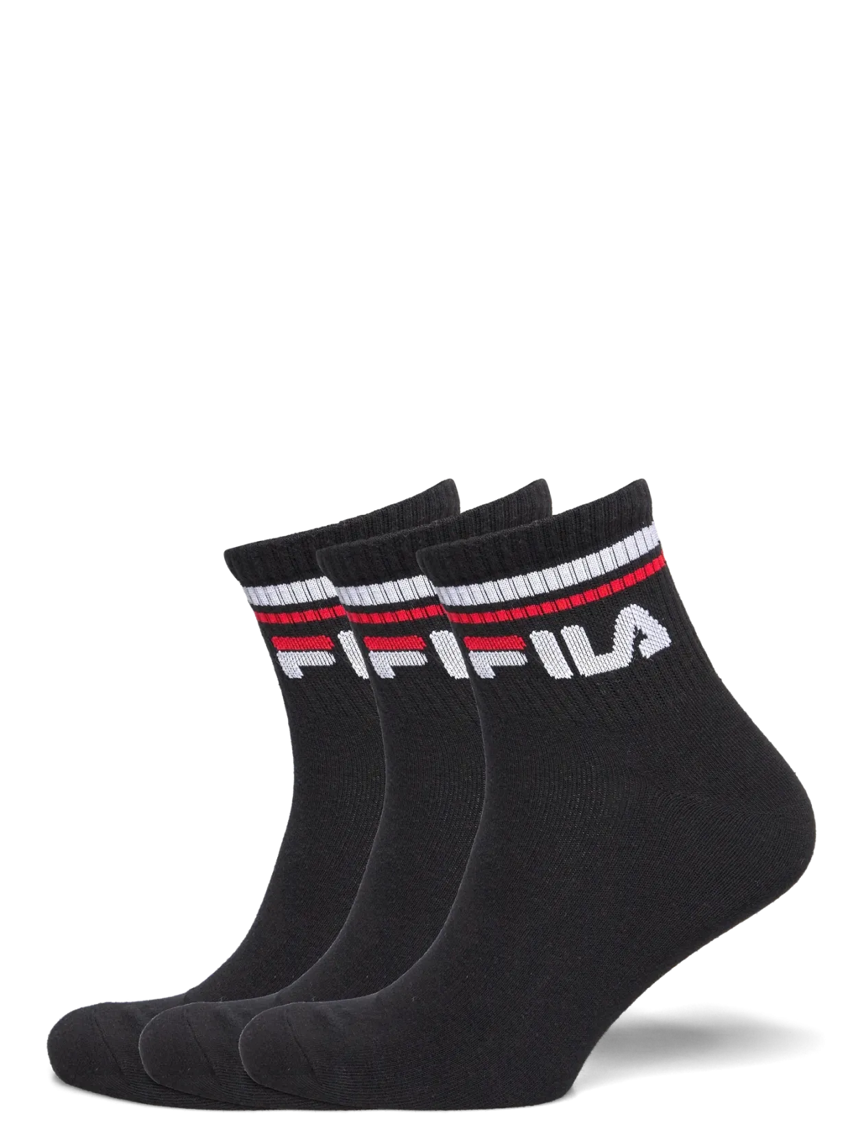 Fila 3pk Quarter Stripe Socks - Strømper
