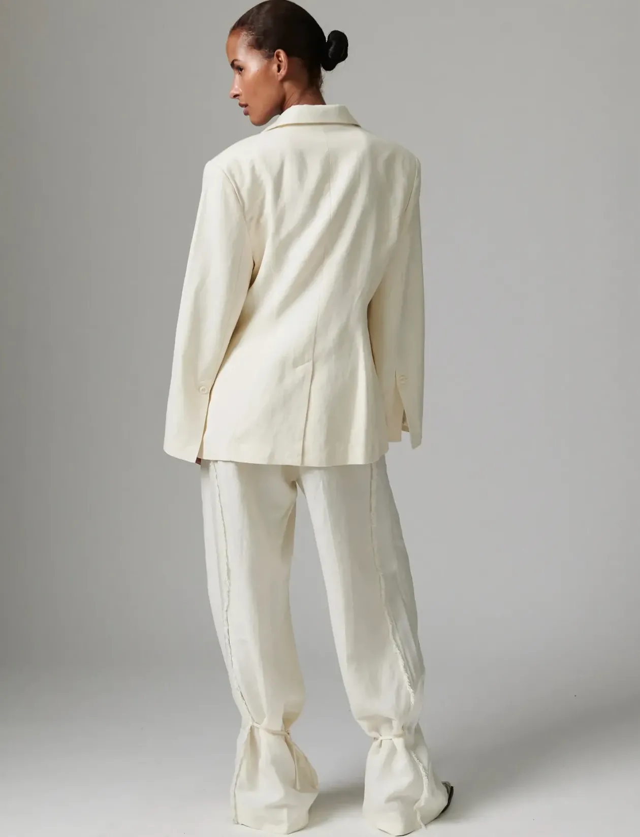 Fiona - Contrast Linen - Enkeltradede blazere