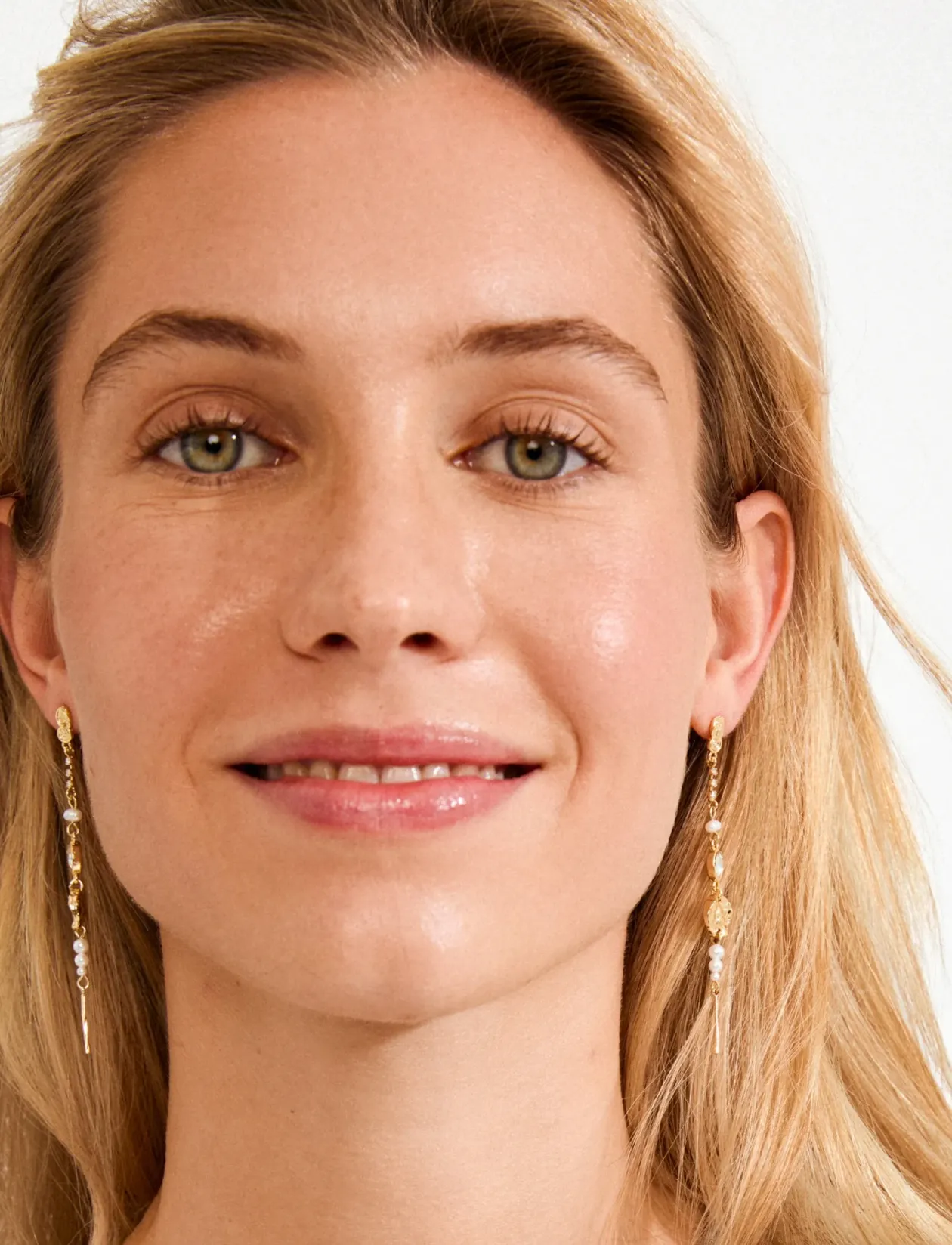 FIRE earrings gold-plated - Vedhæng øreringe
