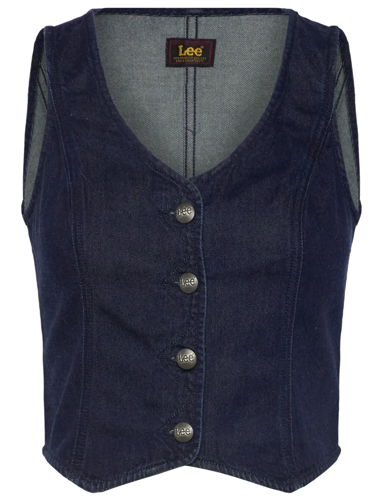 FITTED VEST - Denimveste