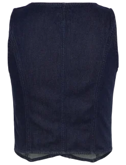 FITTED VEST - Denimveste