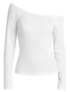 Fleek1 Off-Shoulder Long Sleeve Rib - Langærmede T-shirts