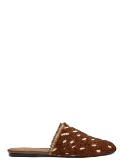 Forcola Cannella Printed Cerbiatto Pony - Flade mules