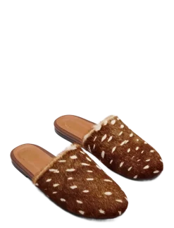 Forcola Cannella Printed Cerbiatto Pony - Flade mules