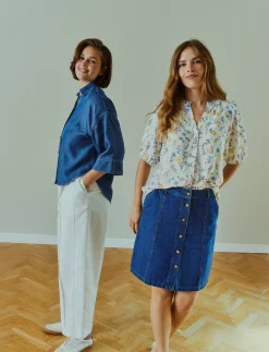 FQALIA-SKIRT - Denimnederdele