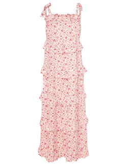 Frill Maxi Viscose Dress - Maxikjoler