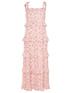 Frill Maxi Viscose Dress - Maxikjoler