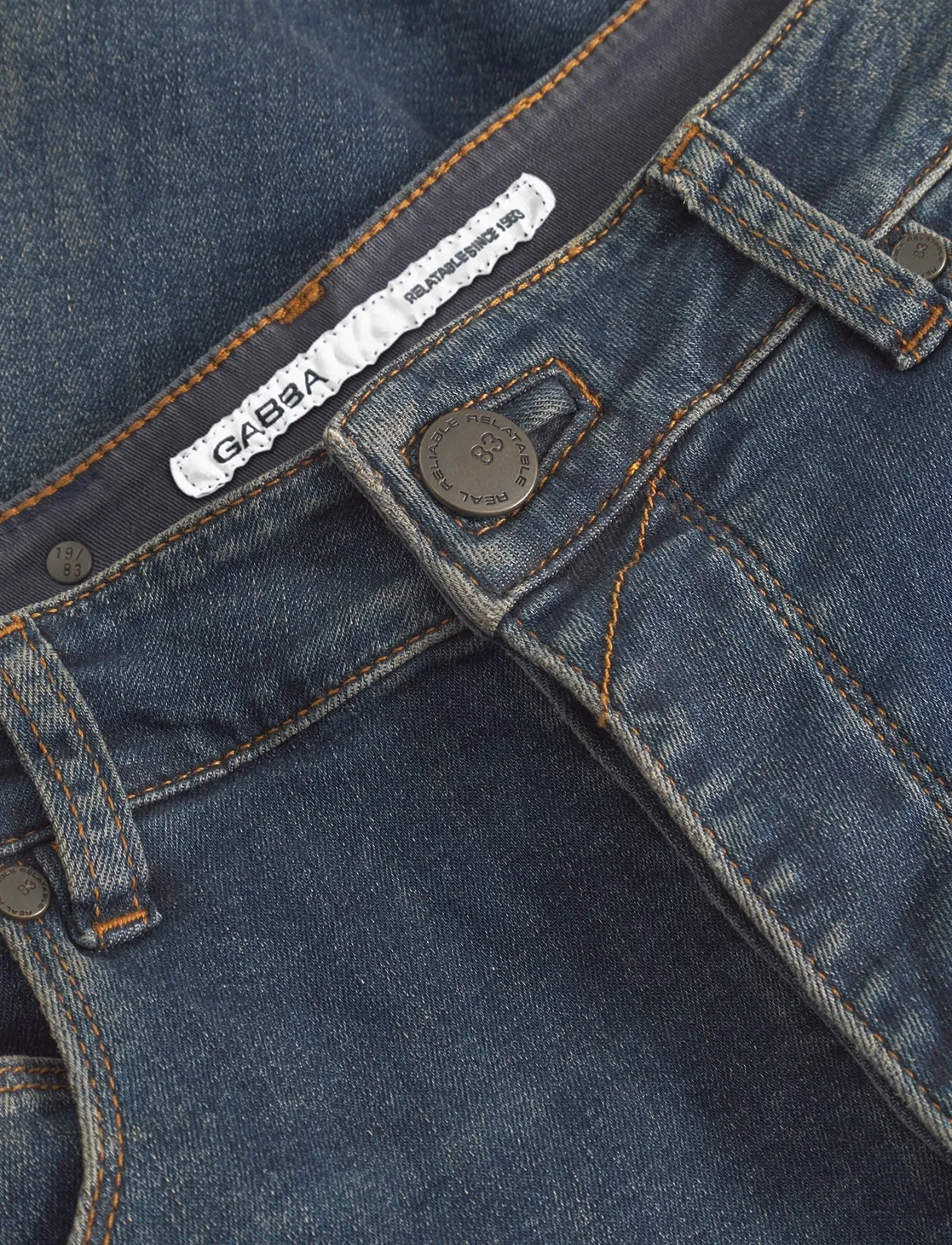 GABrey K3606 Mid Blue Jeans - Slim jeans