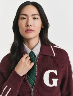 GANT VARSITY ZIP CARDIGAN - Cardigans