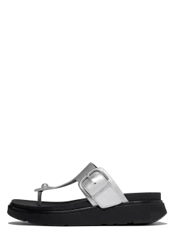 GEN-FF BUCKLE TUMBLED-LEATHER TOE-POST SANDALS - Sandaler