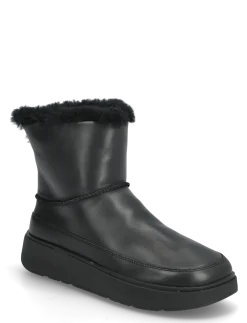 GEN-FF MINI SHEARLING-LINED LEATHER BOOTS - Flade ankelstøvler